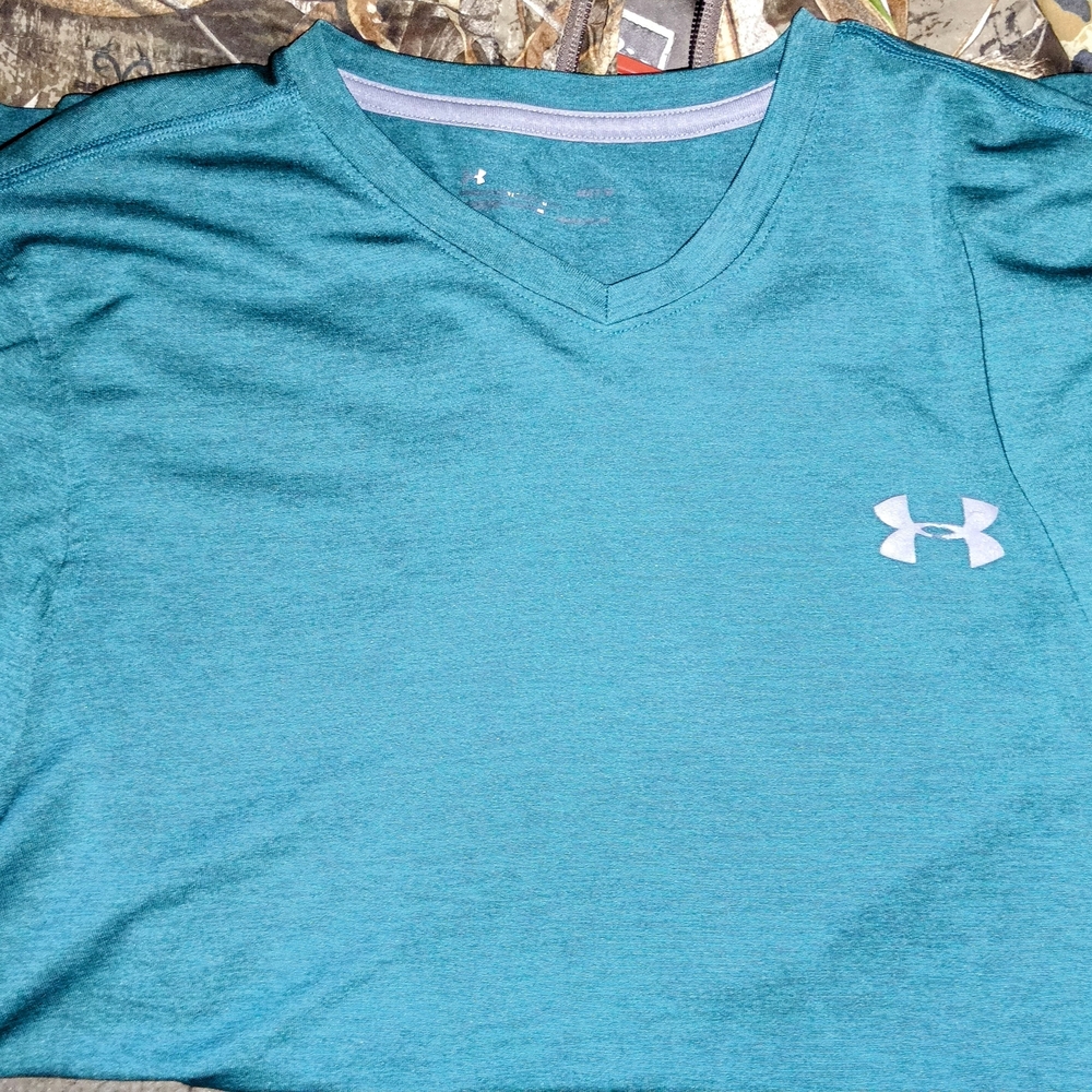 Under Armour Teal V-Neck T-Shirt